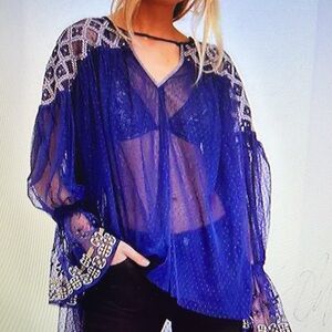 Free people navy joyride top size extra small.